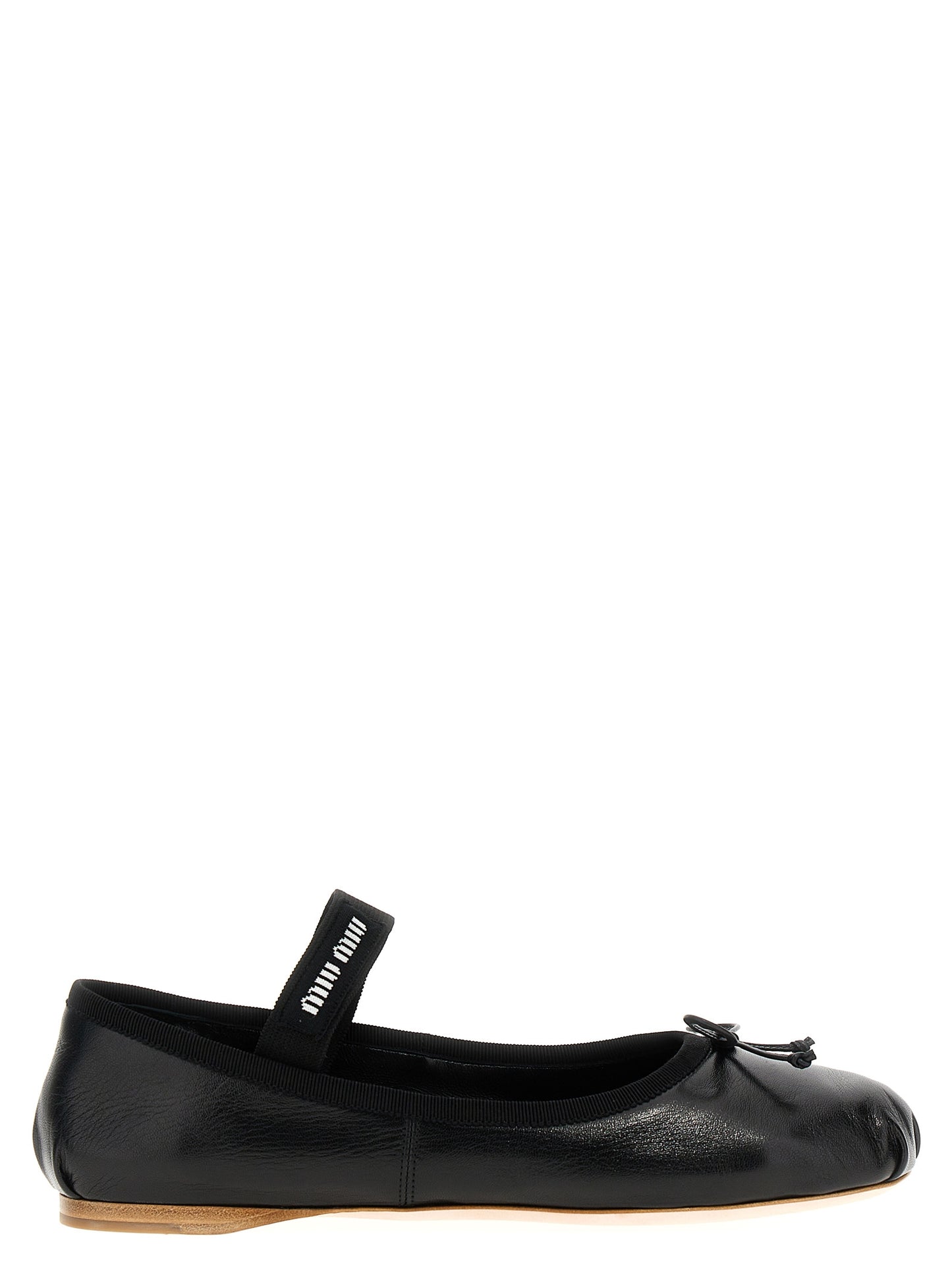 Logo leather ballet flats Flat shoes