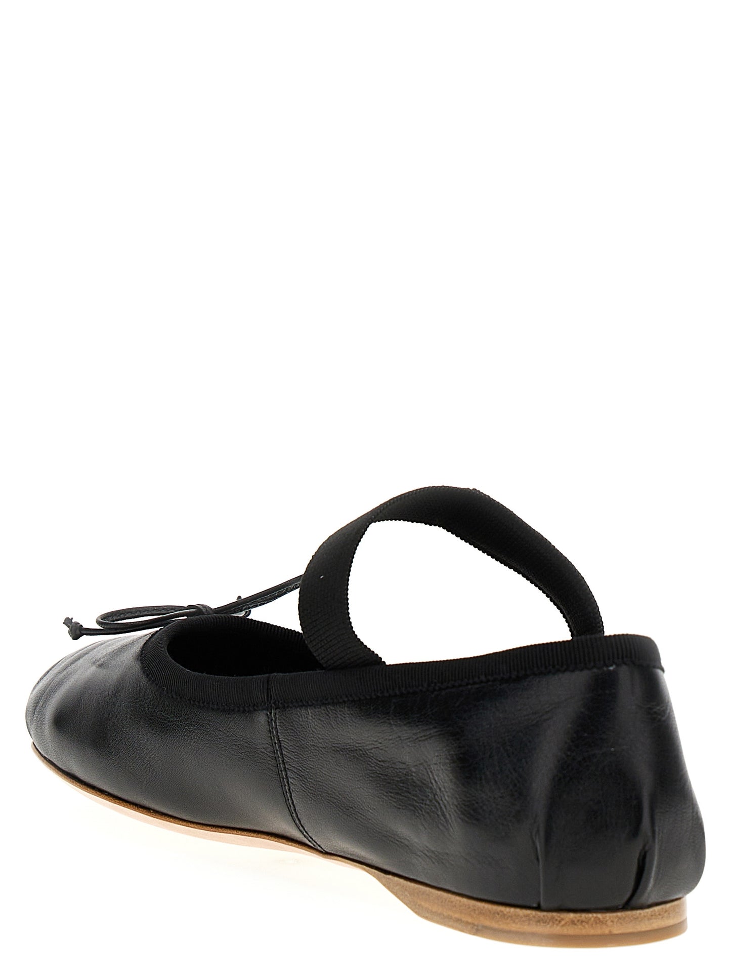 Logo leather ballet flats Flat shoes