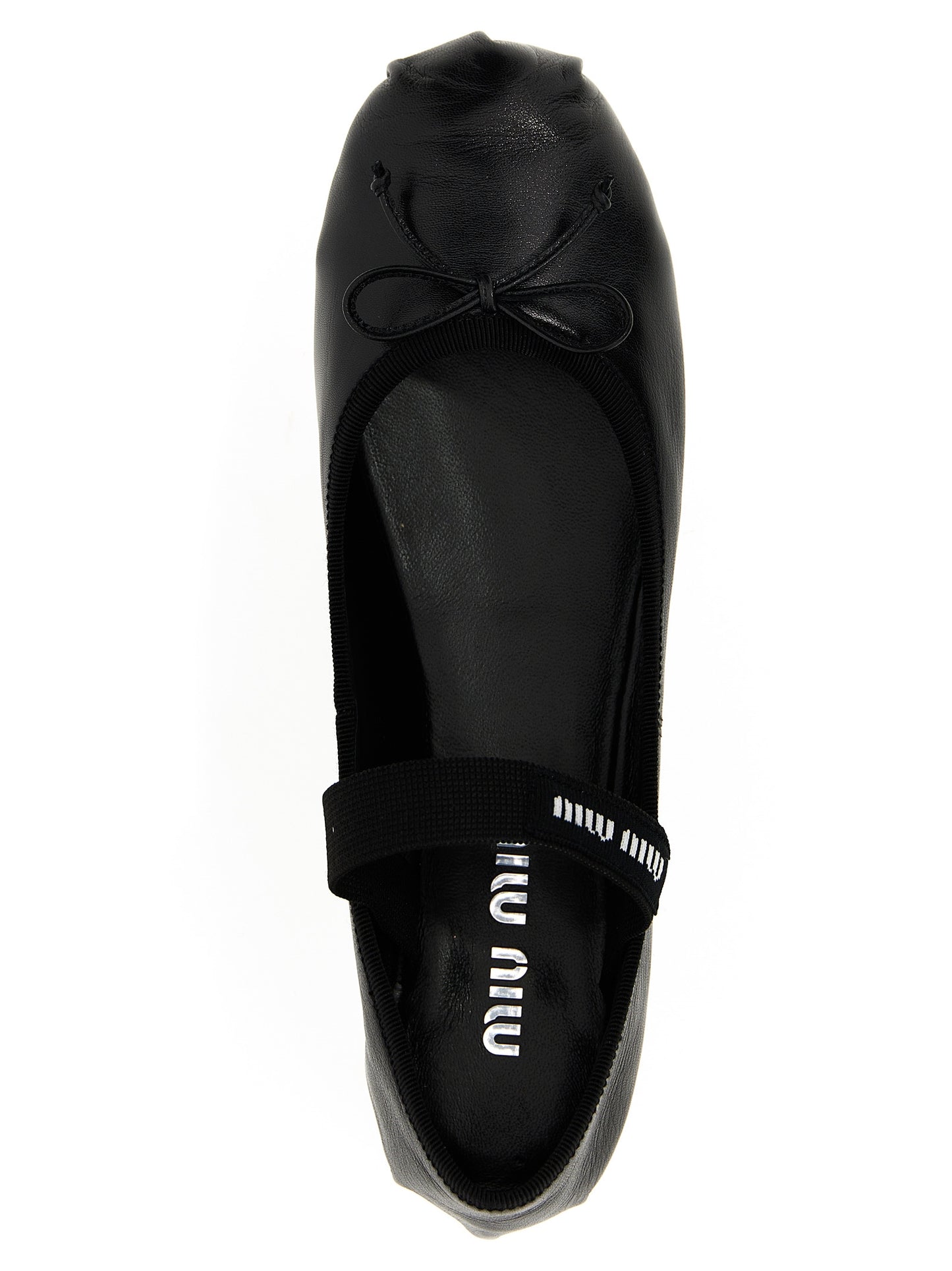 Logo leather ballet flats Flat shoes