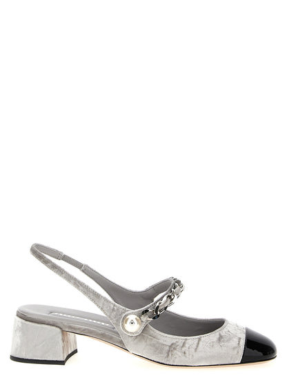 Velvet slingback Pumps