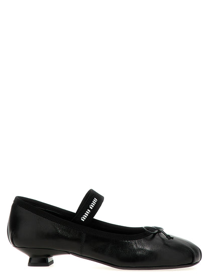Logo bow ballet flats Pumps