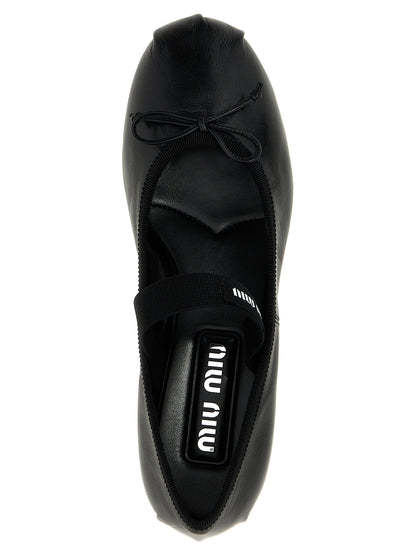 Logo bow ballet flats Pumps