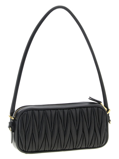 Matelassé nappa pouch Clutch