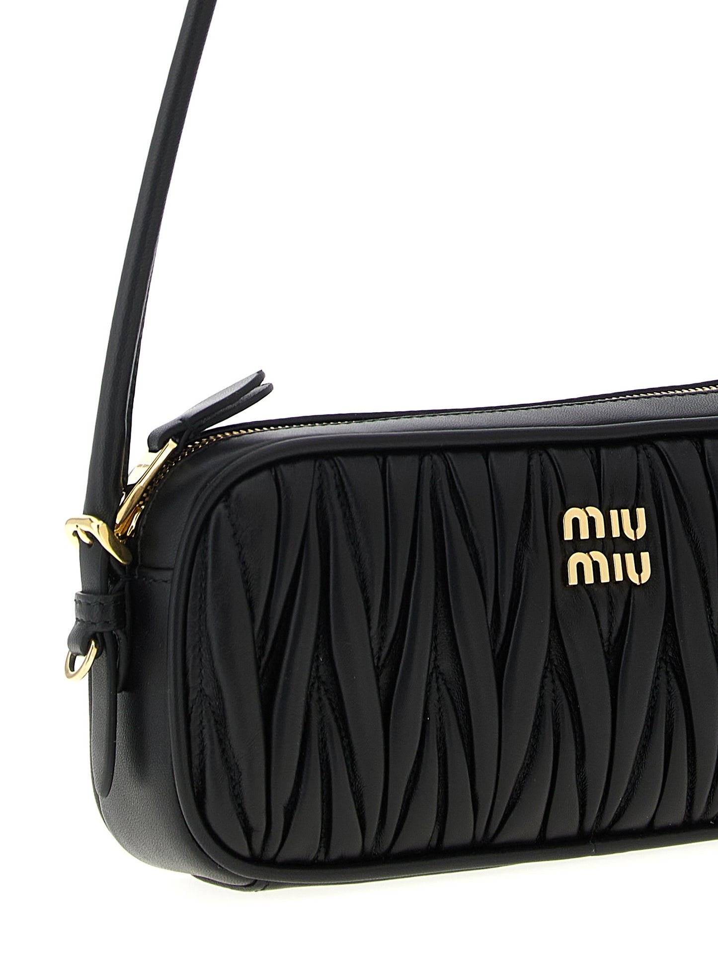 Matelassé nappa pouch Clutch