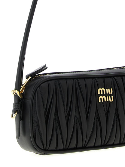 Matelassé nappa pouch Clutch