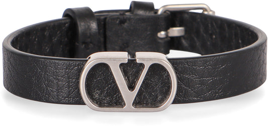 VLogo Signature bracelet in leather RTW