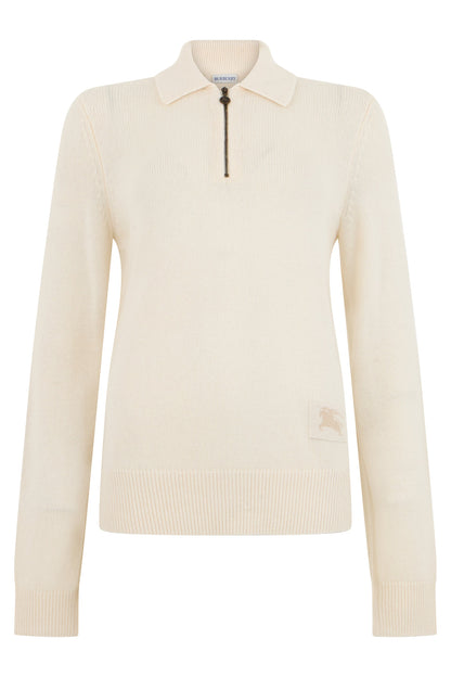 Sweater with zip collar in cashmere RTW