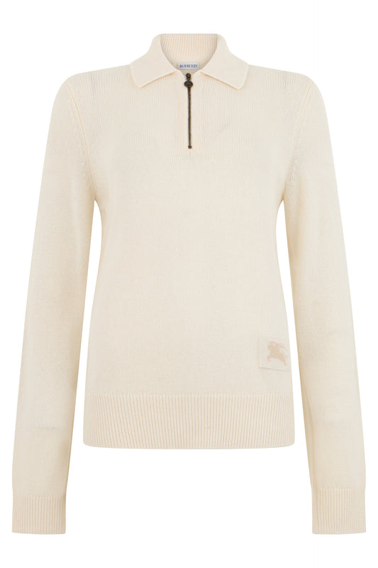 Sweater with zip collar in cashmere RTW