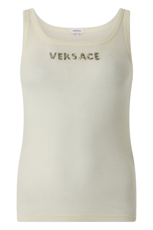 Top with sequined writing RTW