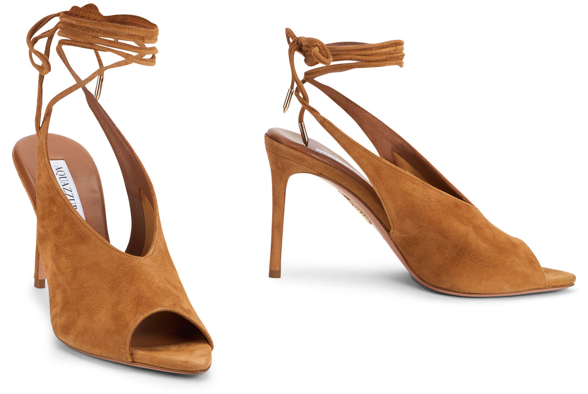 Heeled sandals in suede SHOES