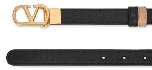 Valentino Garavani Vlogo Signature reversible belt in leather
