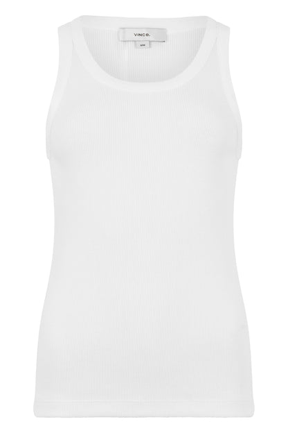 Top in mixed cotton ribbed RTW