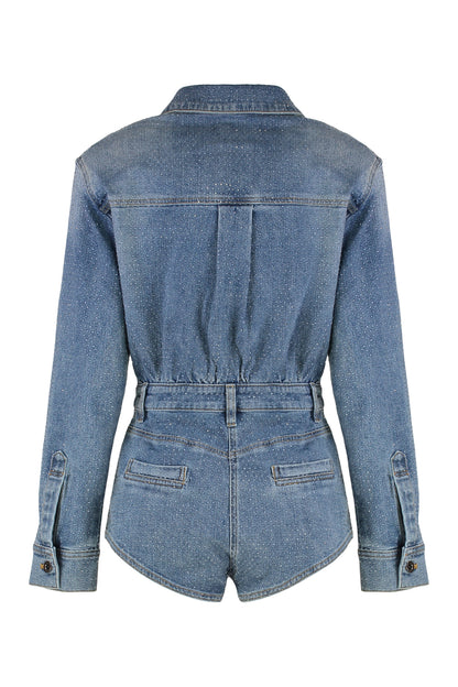 Denim jumpsuit with rhinestones RTW