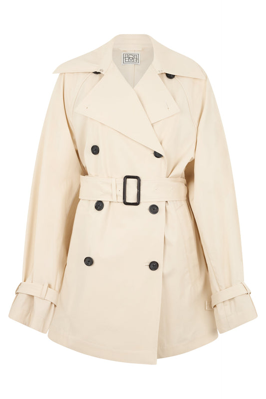 Double-breasted cotton trench RTW