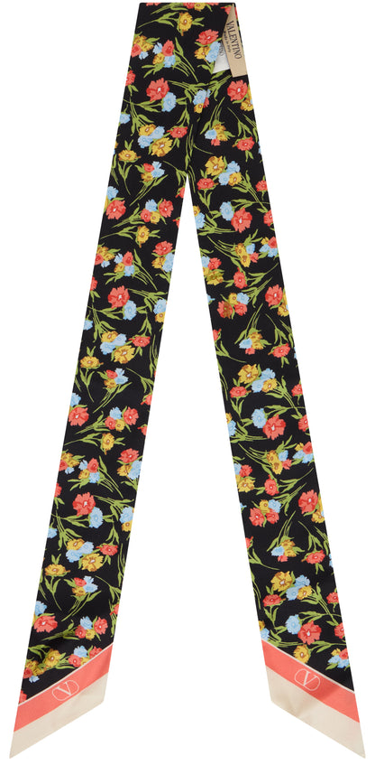 Valentino Garavani Floral Silk Bandeau Scarf
