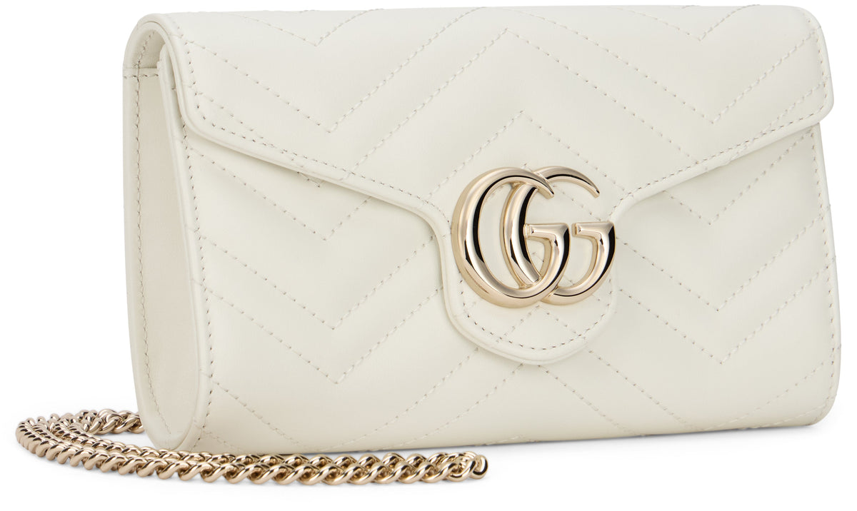 Gucci Marmont wallet with matelassé leather chain
