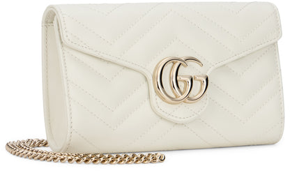 Gucci Marmont wallet with matelassé leather chain