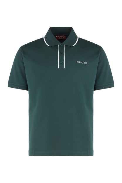 Piqué cotton polo with embroidery RTW