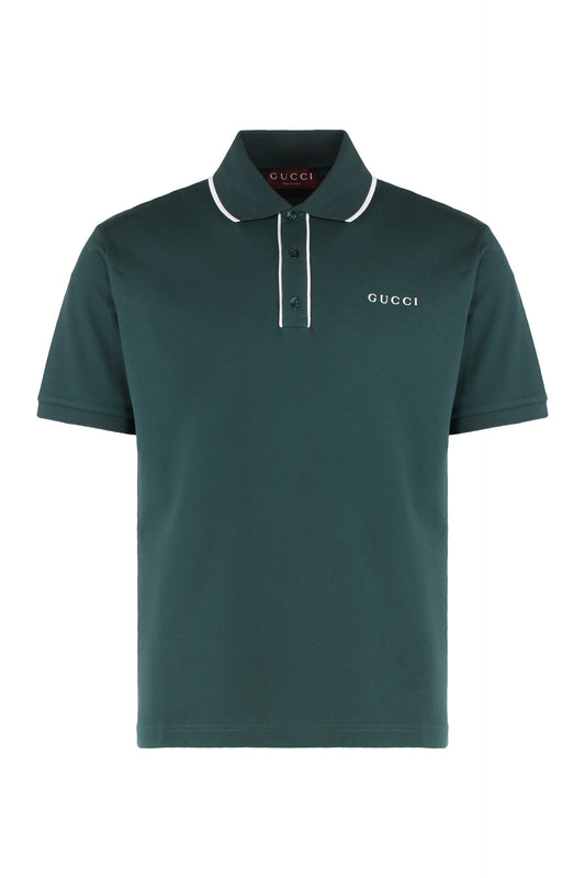 Piqué cotton polo with embroidery RTW