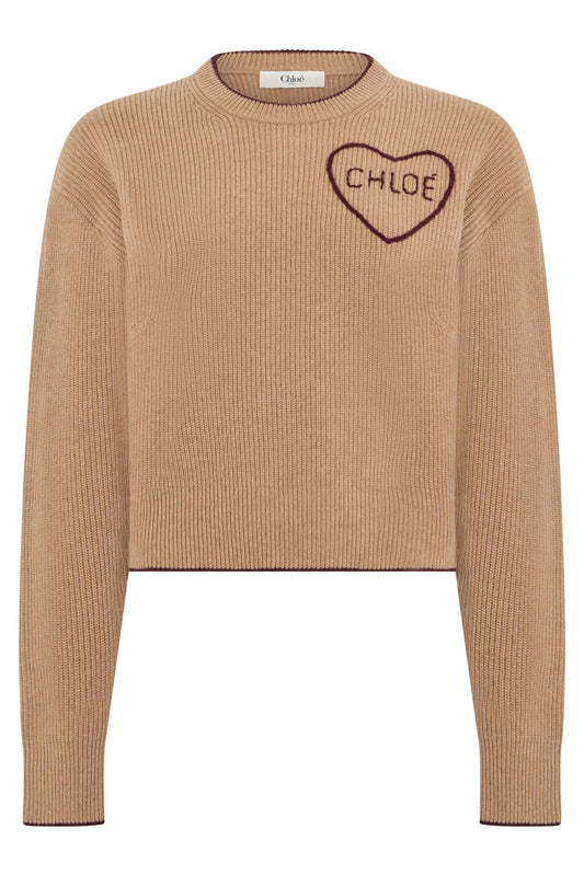 Wool and cashmere sweater with embroidery RTW
