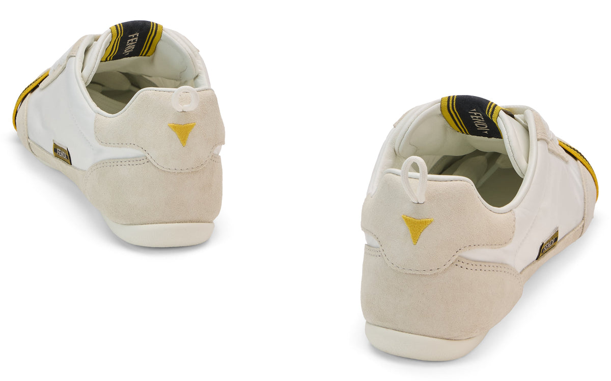 Canvas sneakers with leather trim SHOES