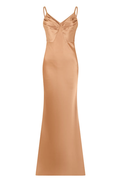 Long elegant dress with V-neck RTW
