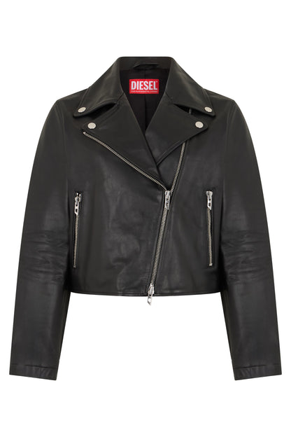 Leather jacket with zipper RTW