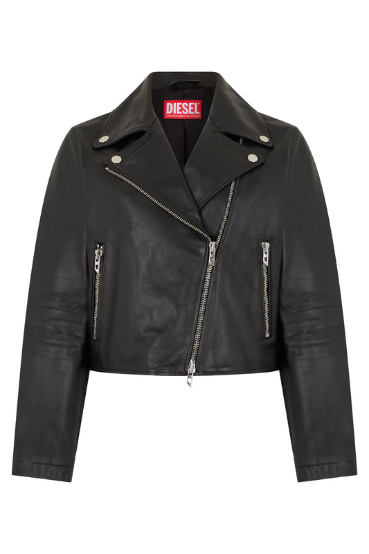 Leather jacket with zipper RTW