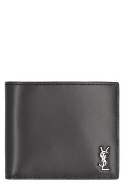 Saint Laurent Tiny Cassandre East/West leather wallet