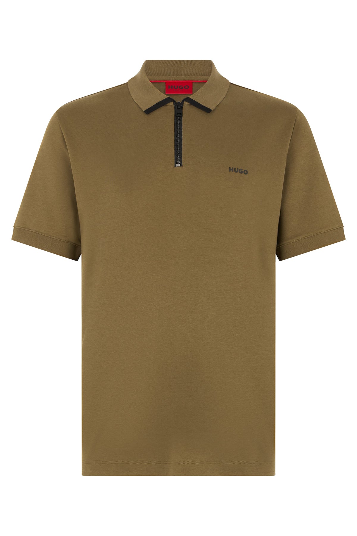 Cotton polo with zipper RTW