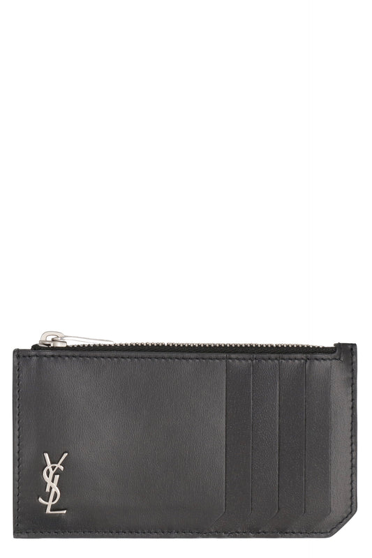 Saint Laurent Smooth leather card holder