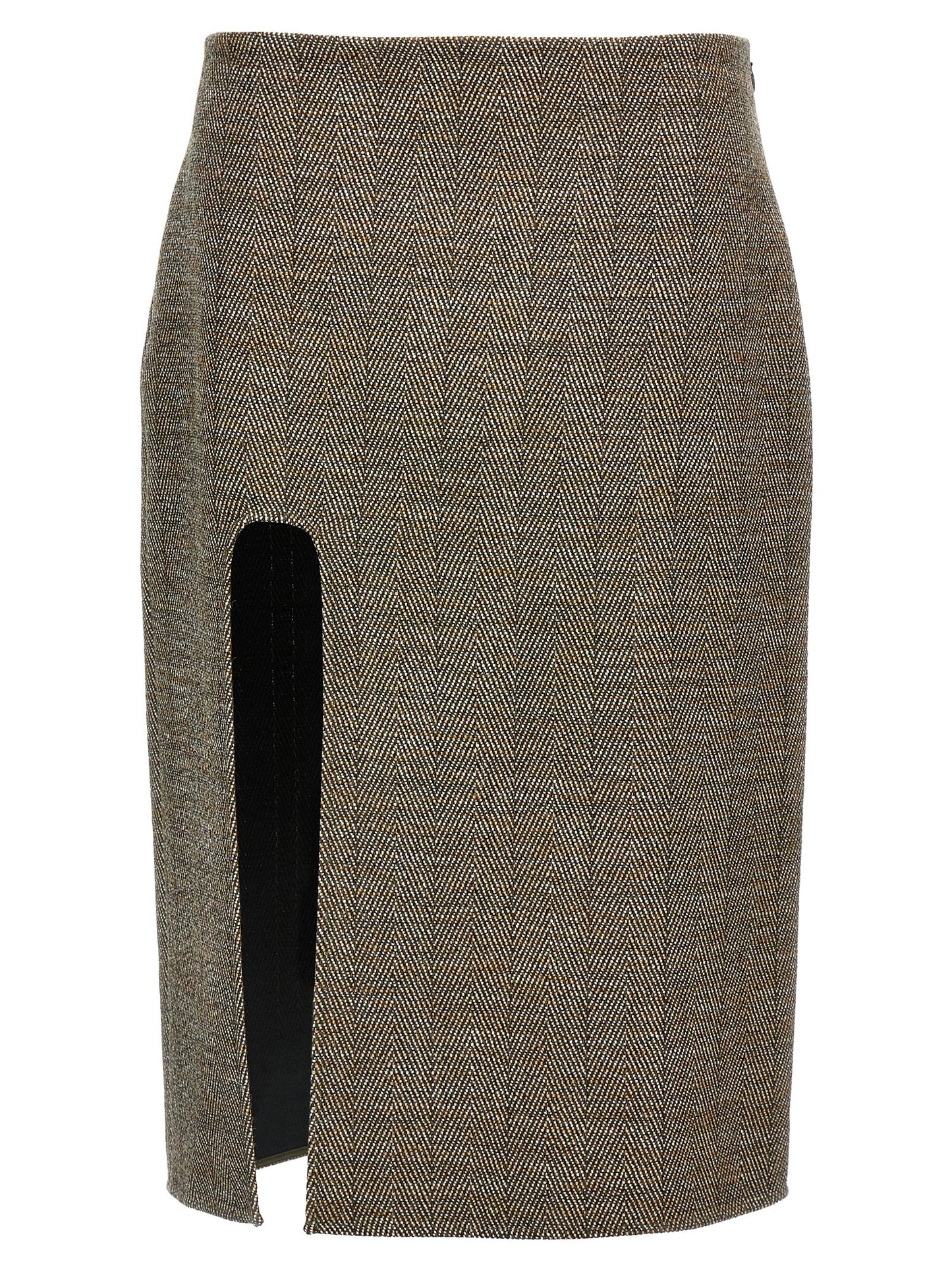 Slit tweed skirt Skirts