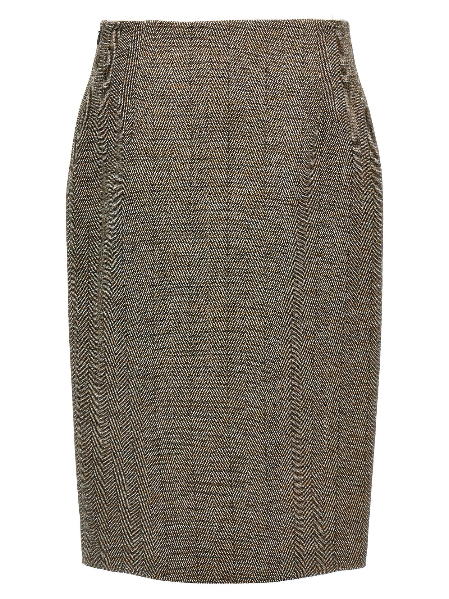 Slit tweed skirt Skirts