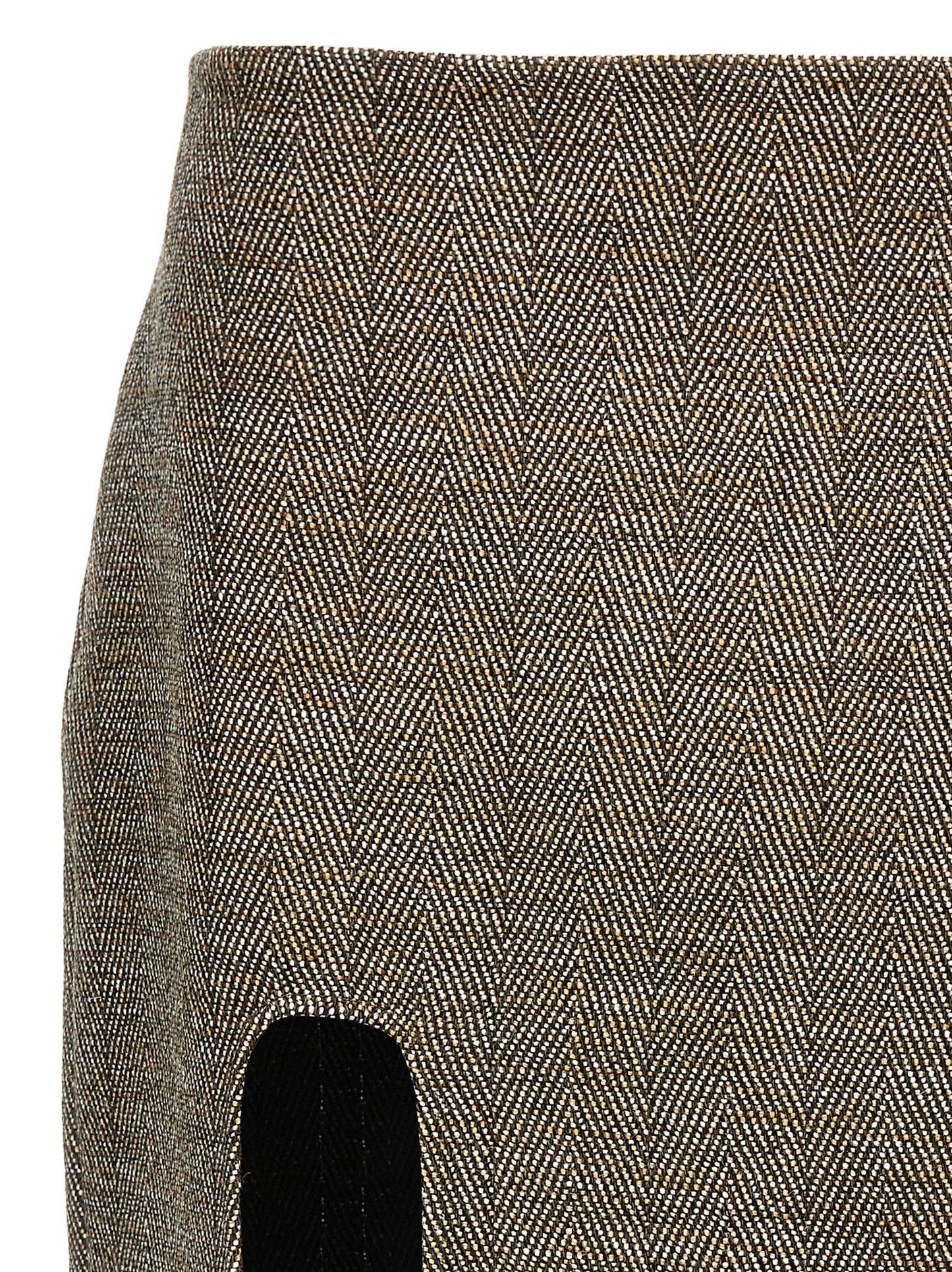 Slit tweed skirt Skirts