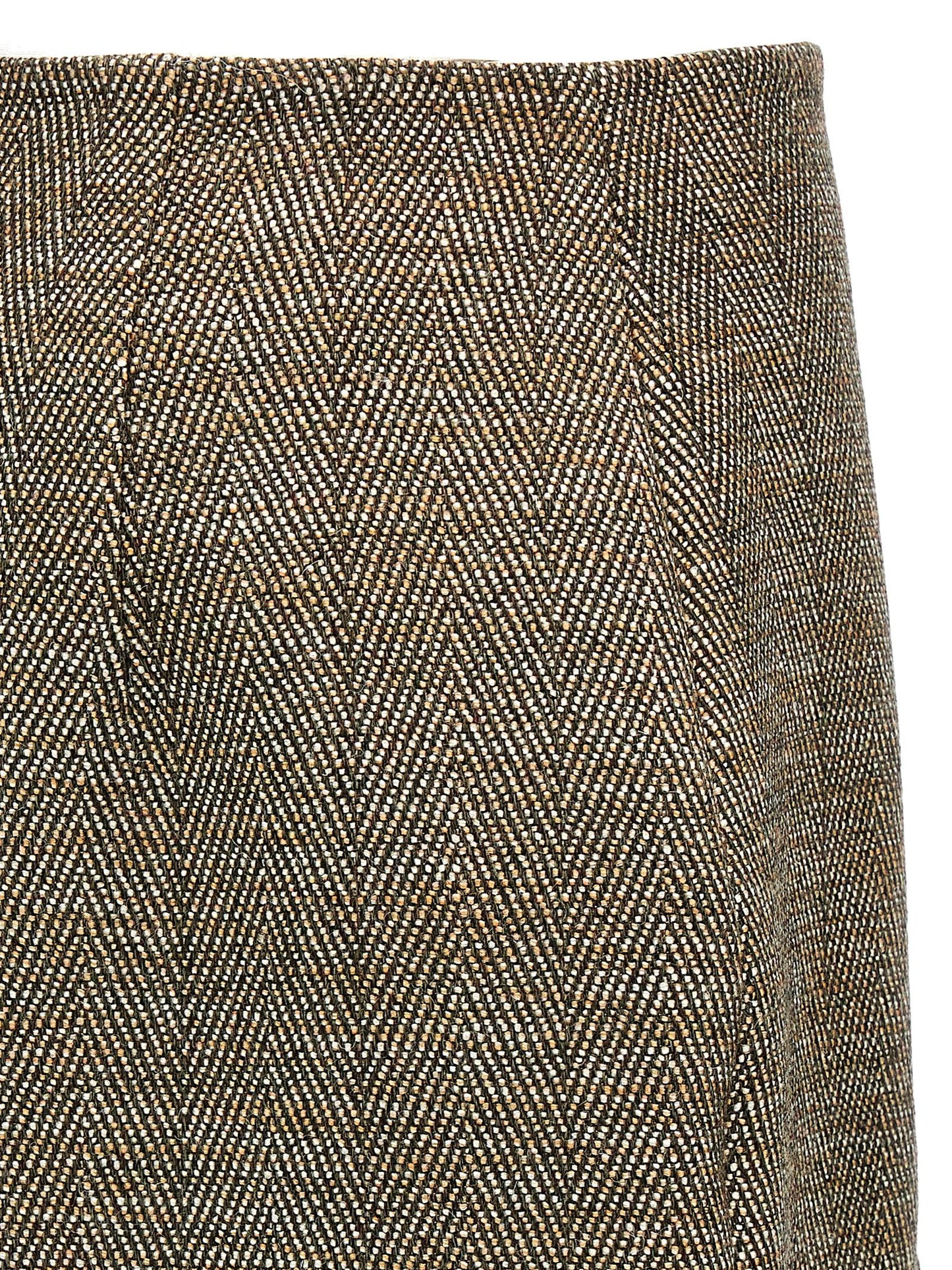 Slit tweed skirt Skirts