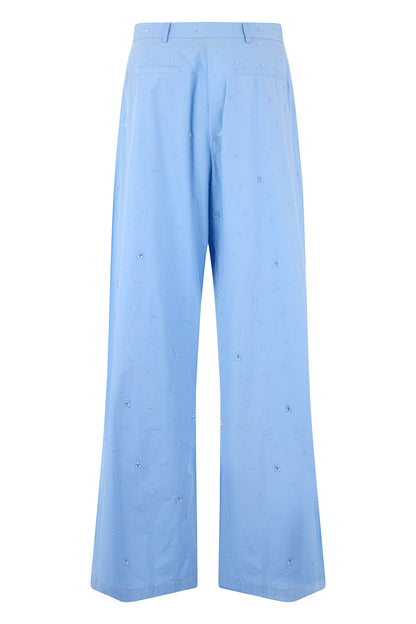 Straight trousers with decorative crystals RTW