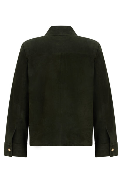 S MAX MARA Suede jacket with buttons