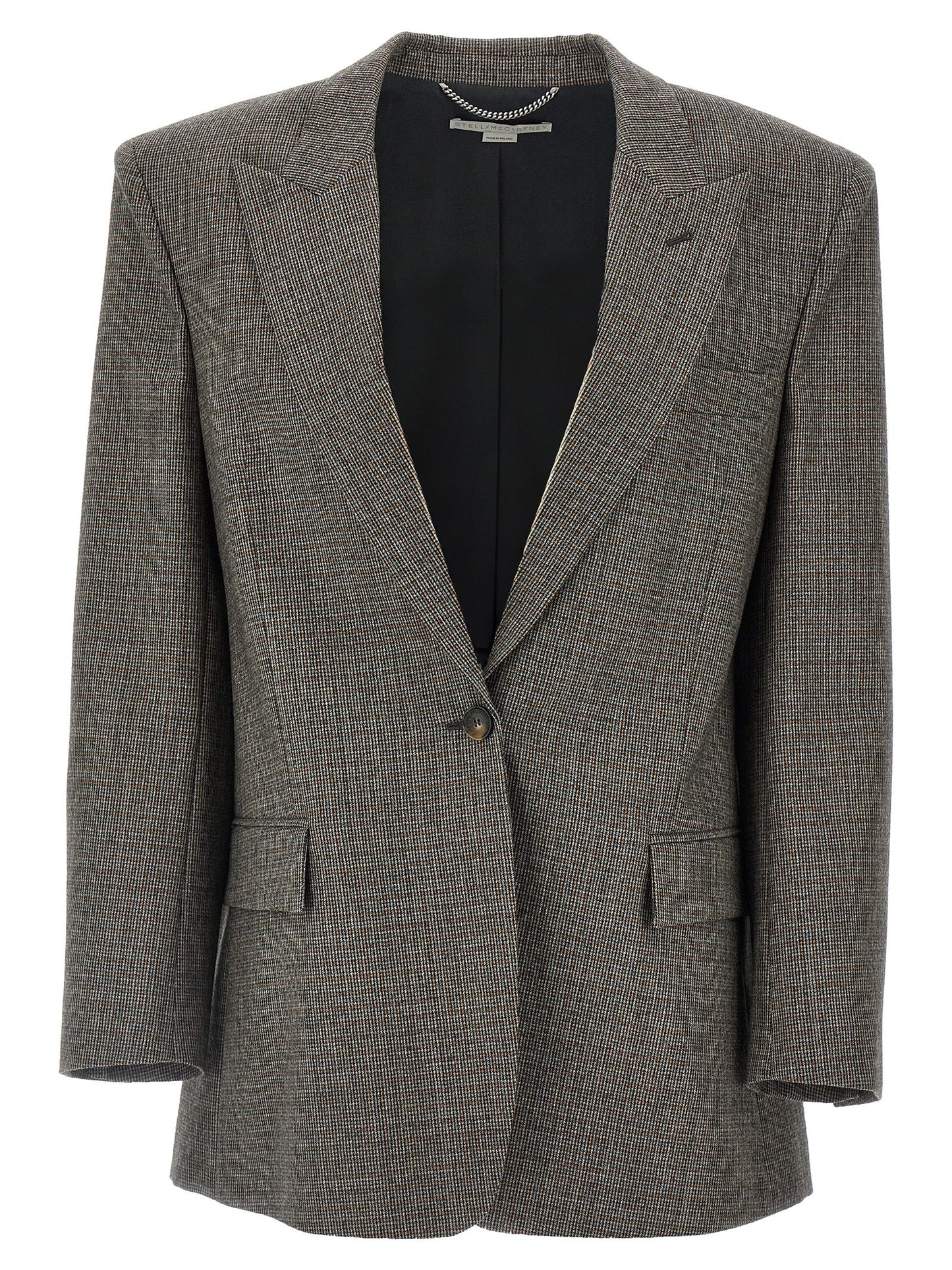 Single-breasted micro houndstooth blazer Blazer and Suits