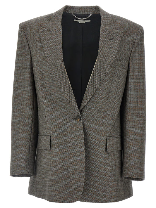 Single-breasted micro houndstooth blazer Blazer and Suits