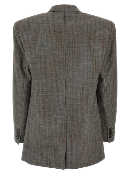 Single-breasted micro houndstooth blazer Blazer and Suits