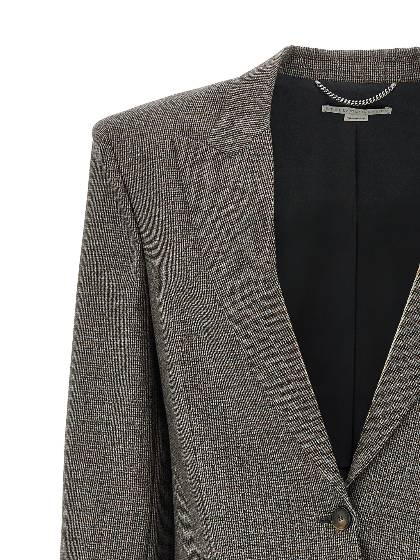 Single-breasted micro houndstooth blazer Blazer and Suits