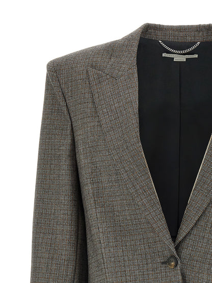 Single-breasted micro houndstooth blazer Blazer and Suits