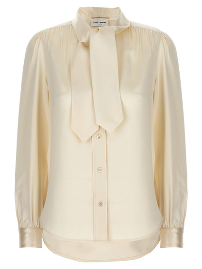 Lavalliere silk shirt Shirt, blouse