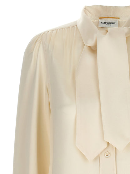 Lavalliere silk shirt Shirt, blouse