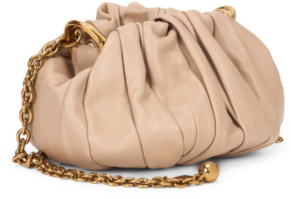 Chloé Pleated shoulder bag in leather with chain