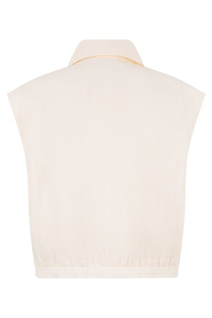 Sleeveless cropped jacket RTW