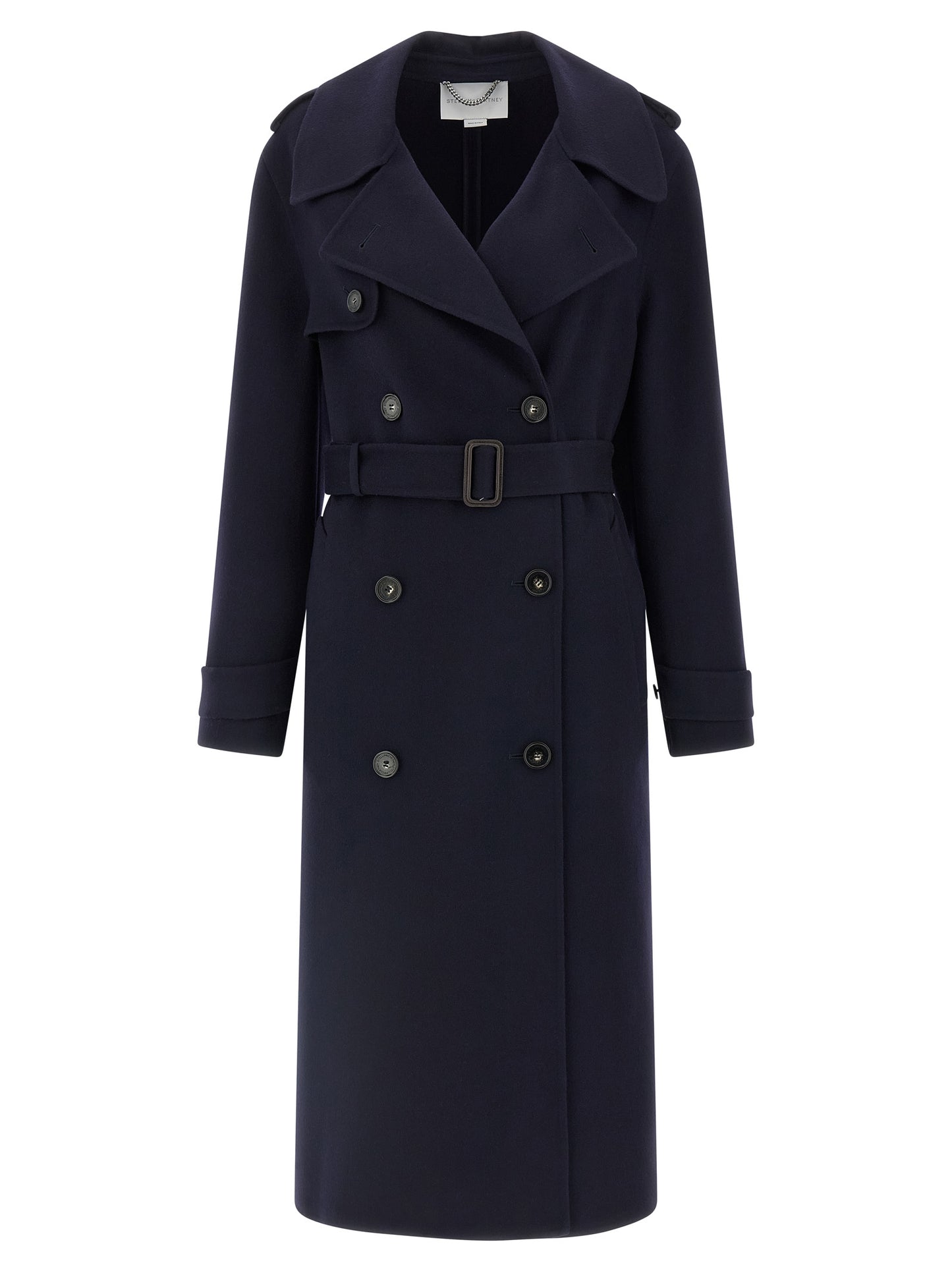 Double-breasted wool trench coat Coats, trench coats