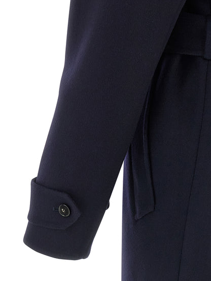 Double-breasted wool trench coat Coats, trench coats