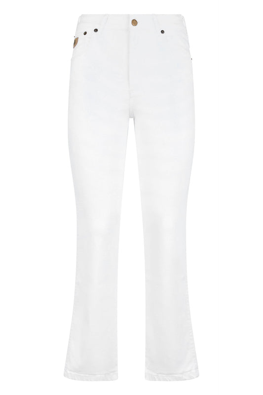 Crop denim pants in cotton blend RTW