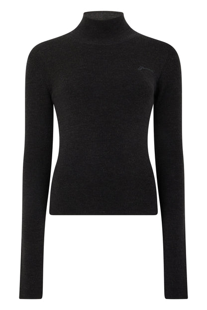 Fitted sweater with high collar RTW
